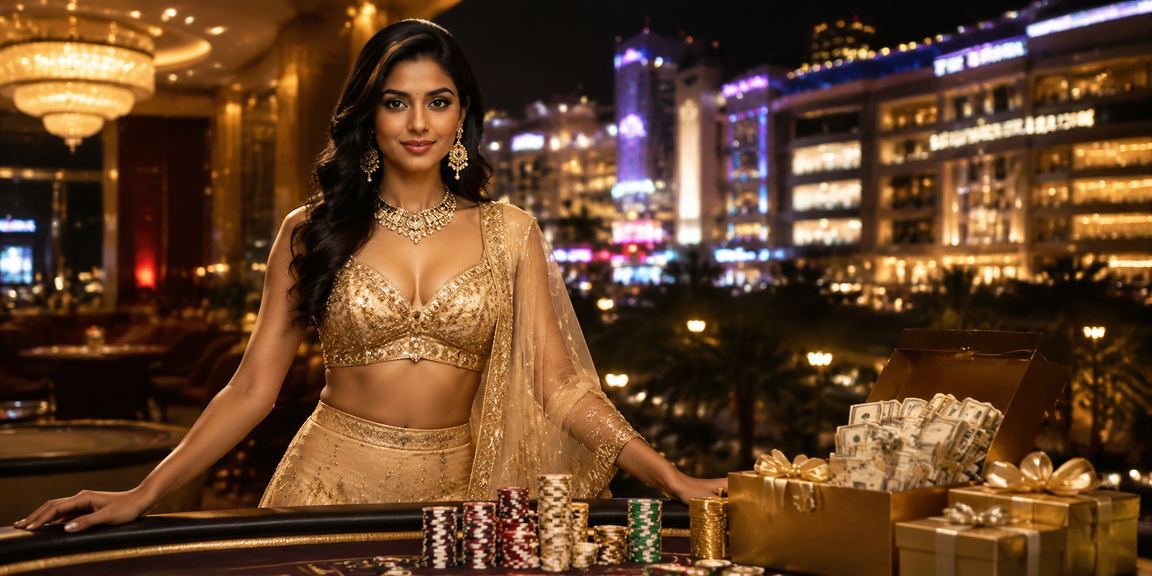 Indian woman registering on betting platform with mobile phone