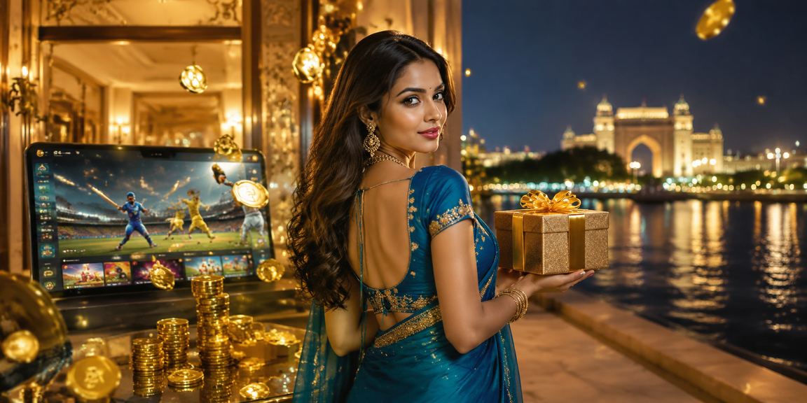 Indian woman enjoying sports betting platform
